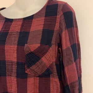 Anthropology Cloth & Stone Lace up Back Top